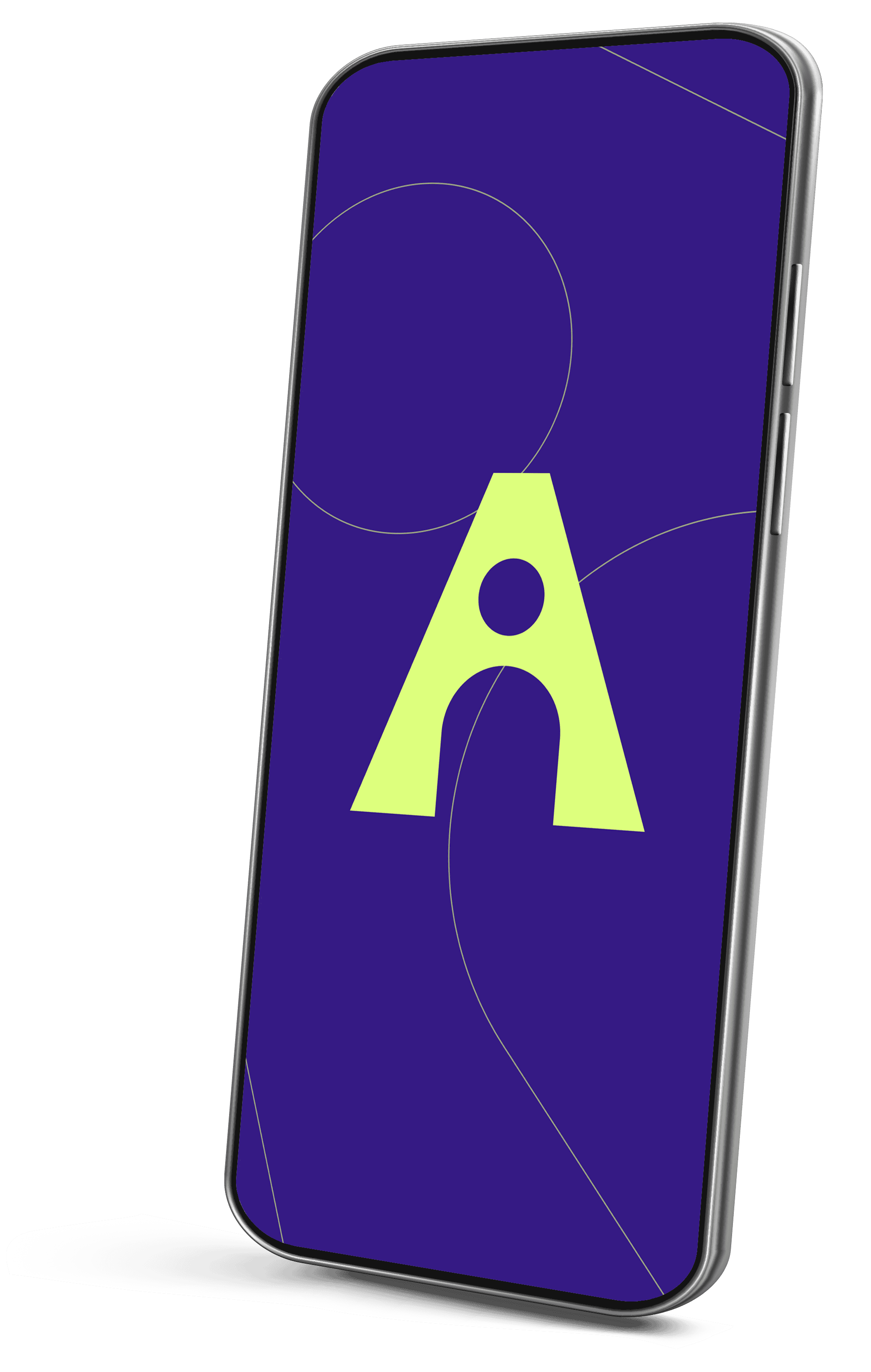 The AccessCity app shown on a tilted phone