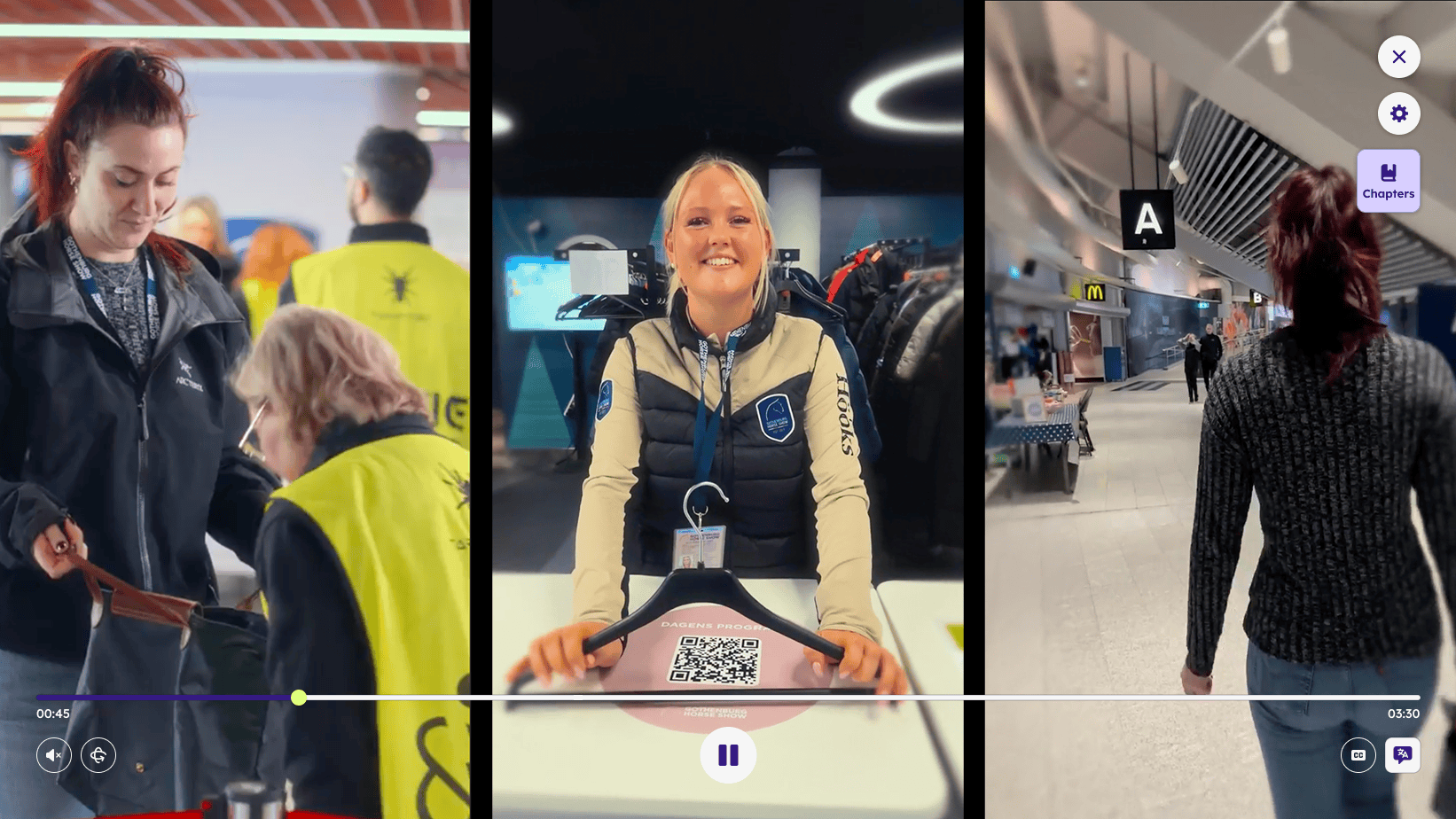 A video in the AccessCity app explaining what to expect during a visit